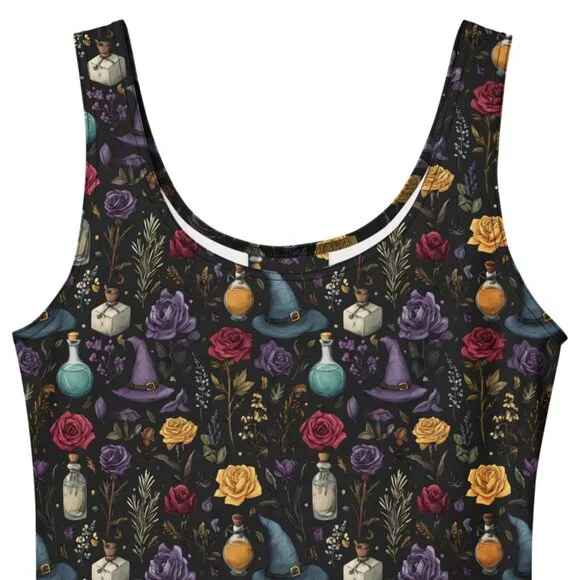 Whimsigoth Witchy Goth Fit & Flare Dress - Picture 2 of 15